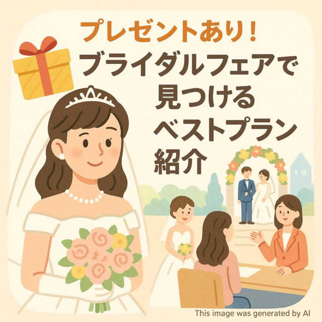 プレゼントあり！ブライダルフェアで見つけるベストプラン紹介