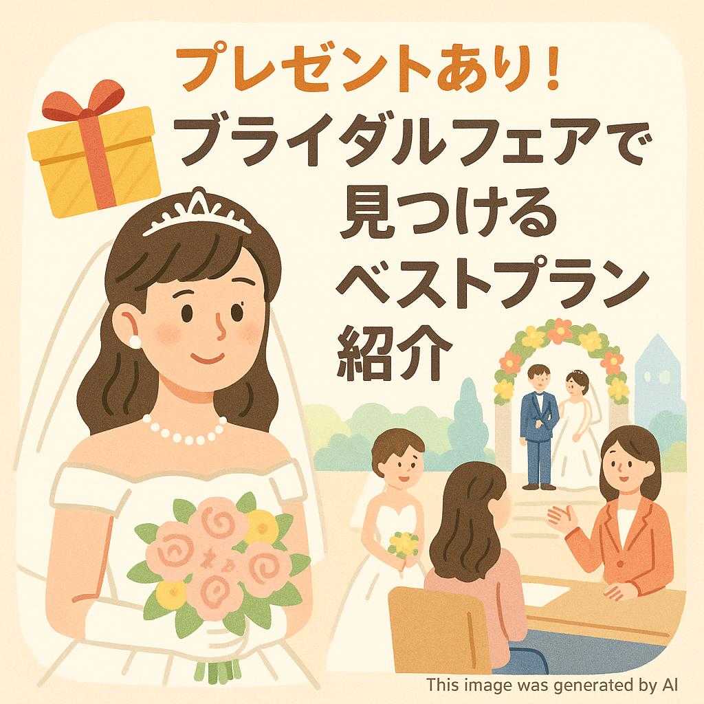 プレゼントあり！ブライダルフェアで見つけるベストプラン紹介