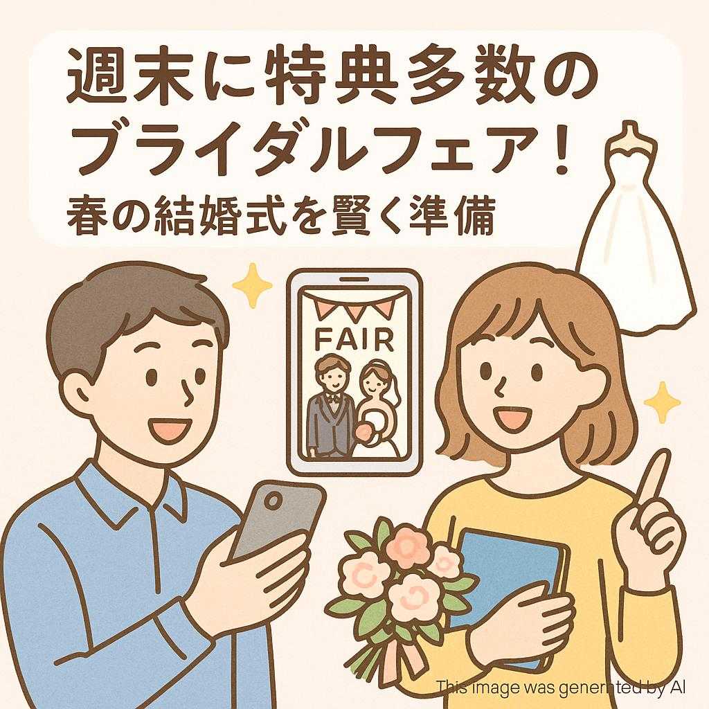 週末に特典多数のブライダルフェア！春の結婚式を賢く準備