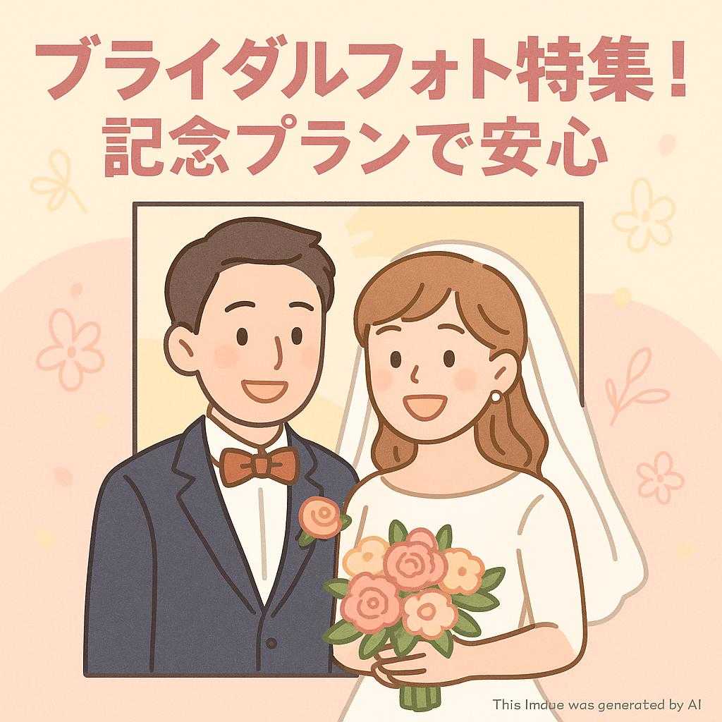 ブライダルフォト特集！記念プランで安心