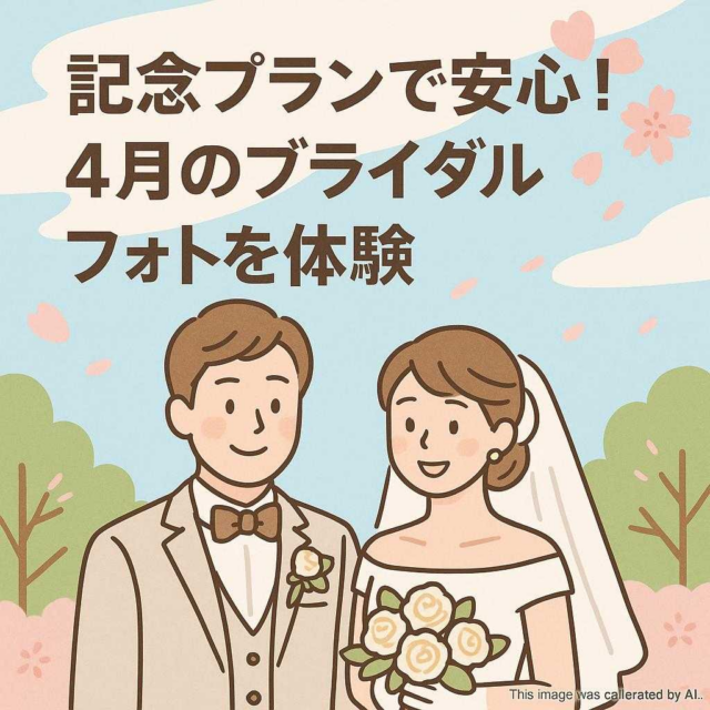 記念プランで安心！4月のブライダルフォトを体験