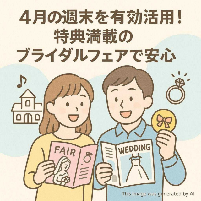 4月の週末を有効活用！特典満載のブライダルフェアで安心