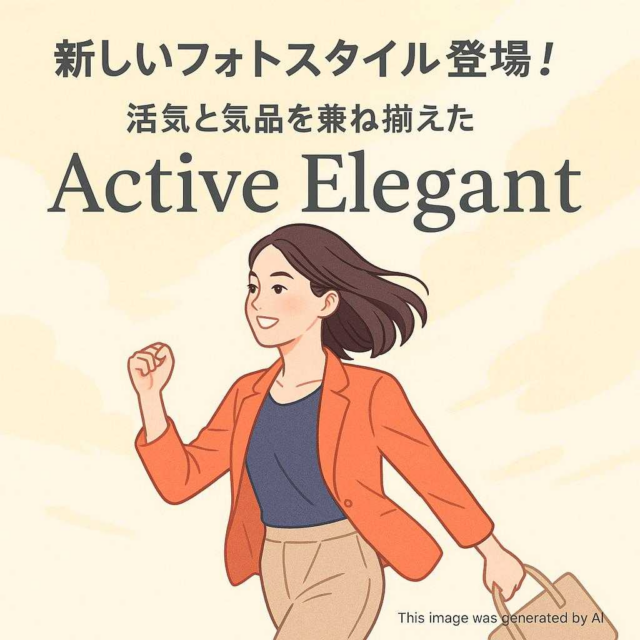新しいフォトスタイル登場！活気と気品を兼ね揃えたActive Elegant