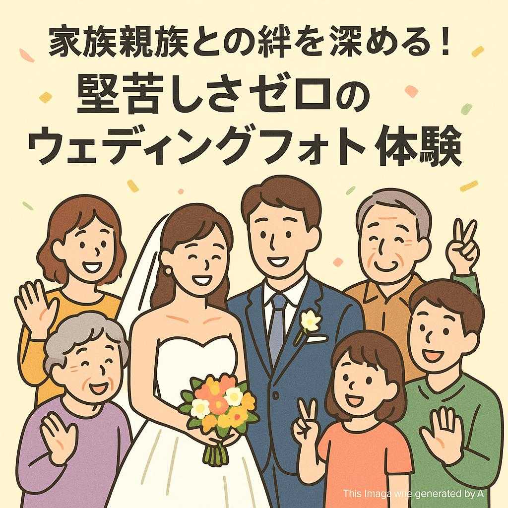 家族親族との絆を深める!堅苦しさゼロのウェディングフォト体験