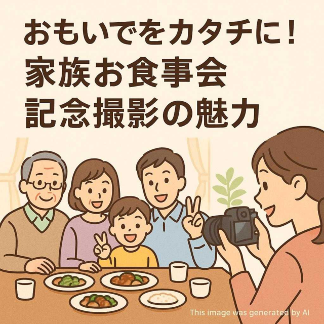 おもいでをカタチに！家族お食事会記念撮影の魅力