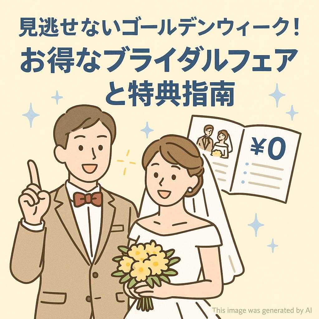 見逃せないゴールデンウィーク！お得なブライダルフェアと特典指南