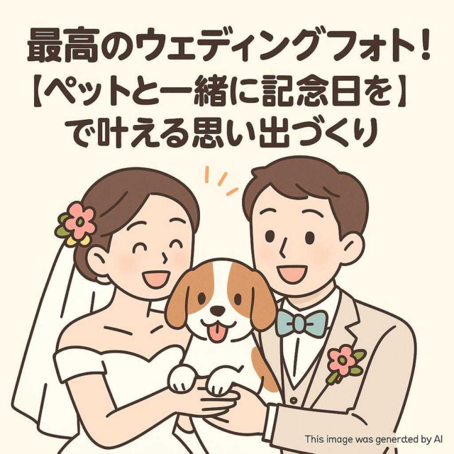 最高のウェディングフォト！【ペットと一緒に記念日を】で叶える思い出づくり