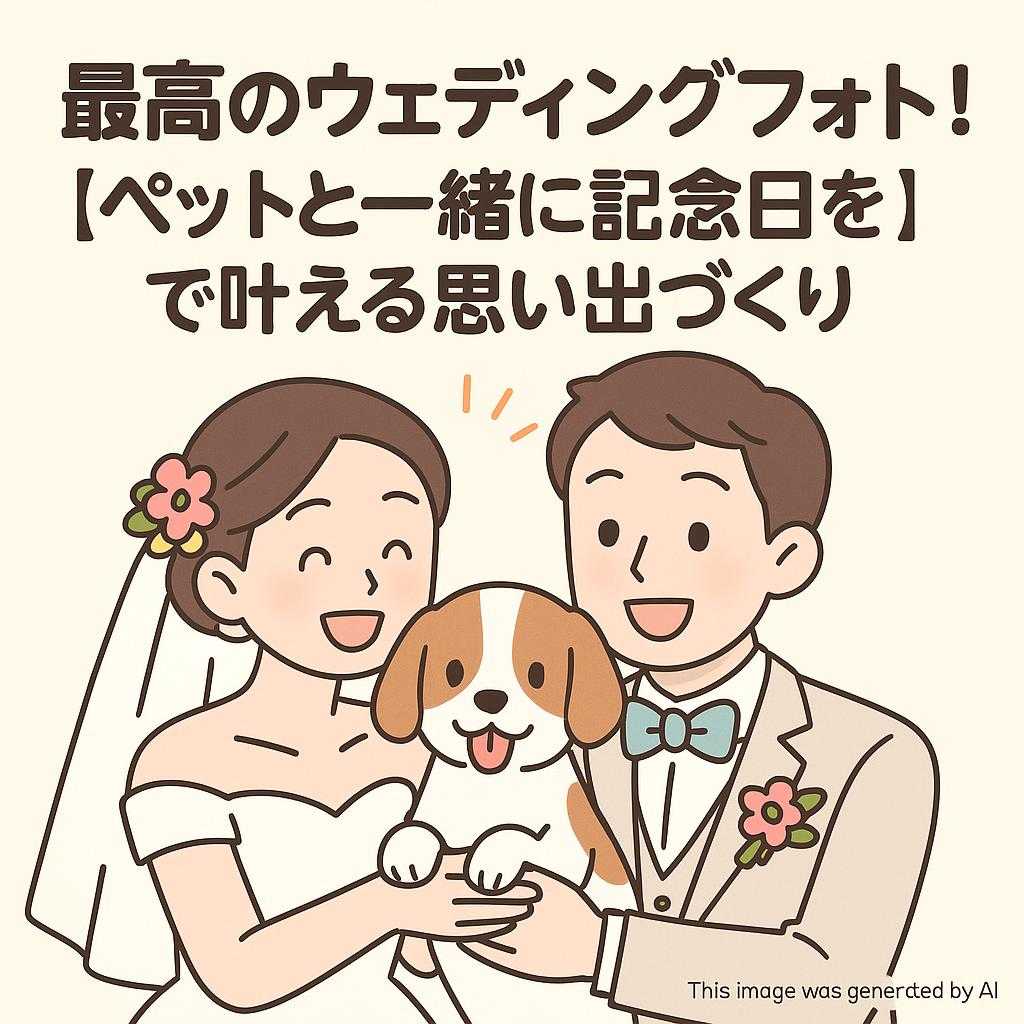 最高のウェディングフォト！【ペットと一緒に記念日を】で叶える思い出づくり