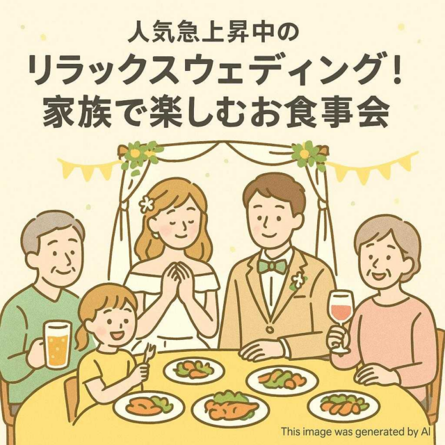 人気急上昇中のリラックスウェディング！家族で楽しむお食事会