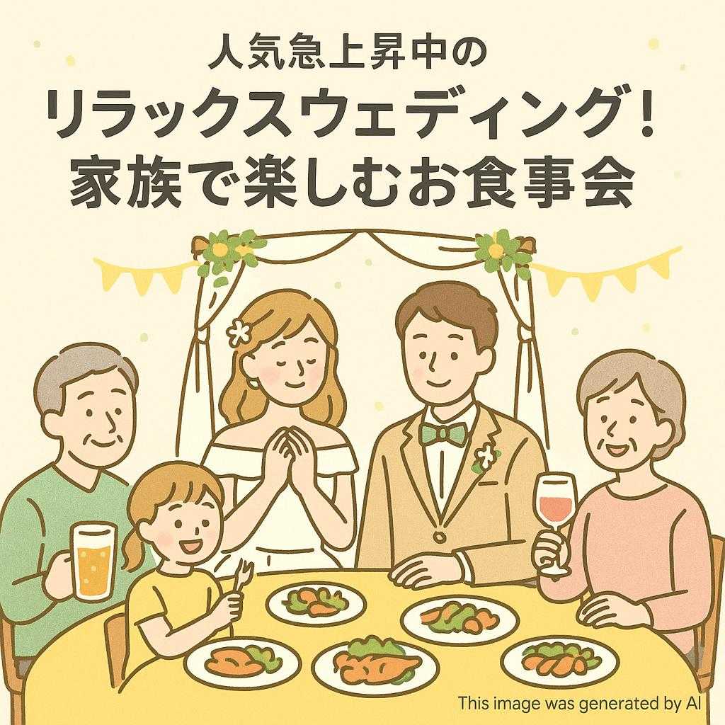 人気急上昇中のリラックスウェディング！家族で楽しむお食事会
