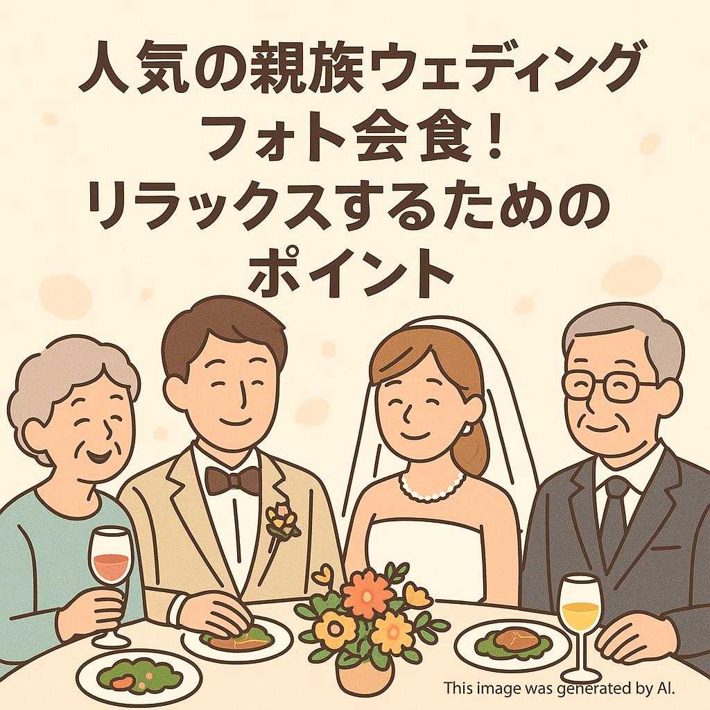 人気の親族ウェディングフォト会食！リラックスするためのポイント
