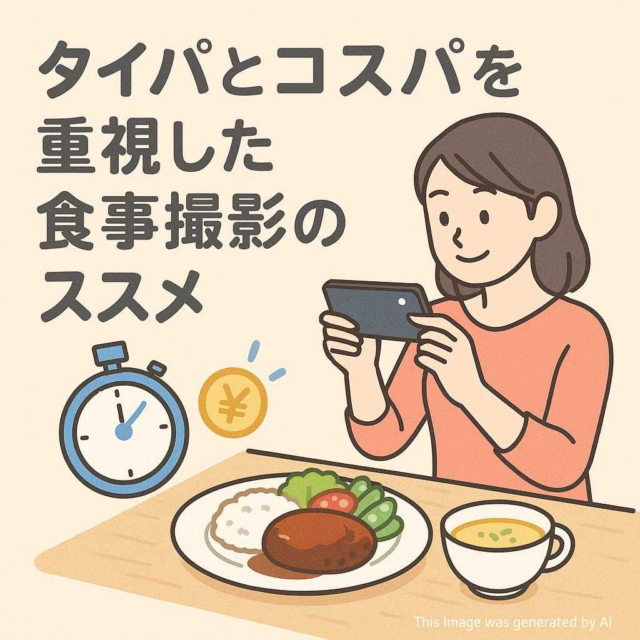 タイパとコスパを重視した食事撮影のススメ