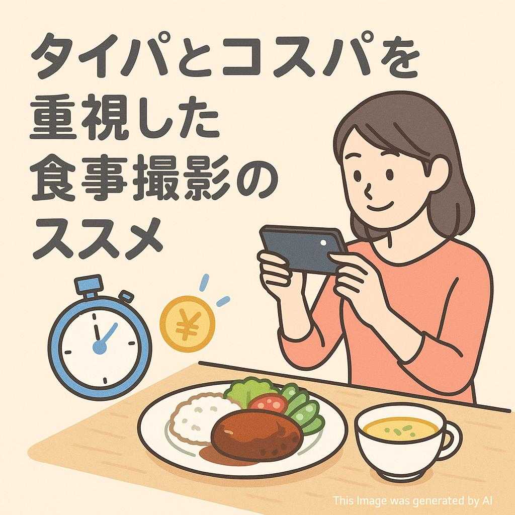 タイパとコスパを重視した食事撮影のススメ