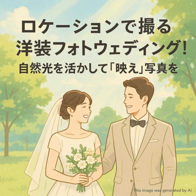 ロケーションで撮る洋装フォトウェディング！自然光を活かして「映え」写真を