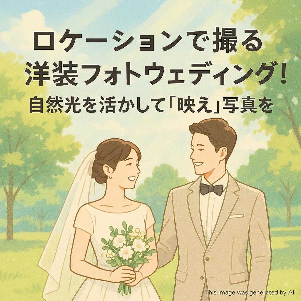 ロケーションで撮る洋装フォトウェディング！自然光を活かして「映え」写真を