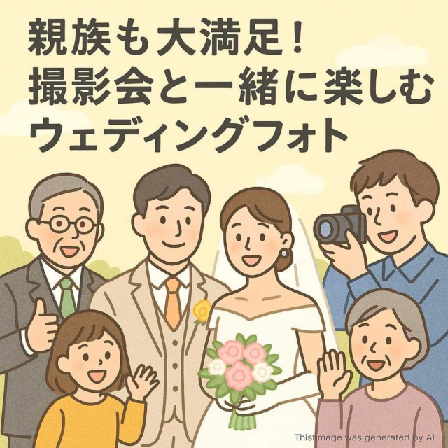 親族も大満足！撮影会と一緒に楽しむウェディングフォト