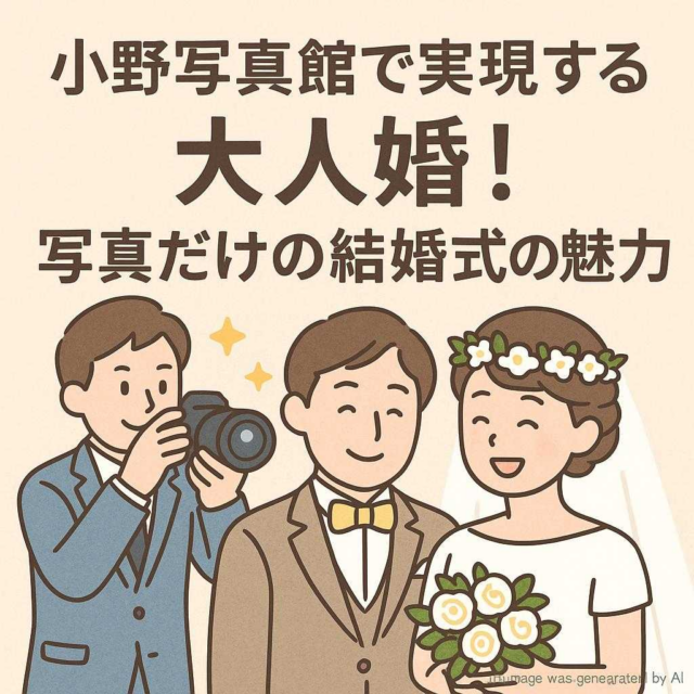 小野写真館で実現する大人婚！写真だけの結婚式の魅力