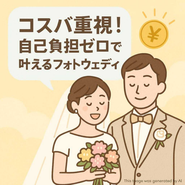 コスパ重視！自己負担ゼロで叶えるフォトウェディング