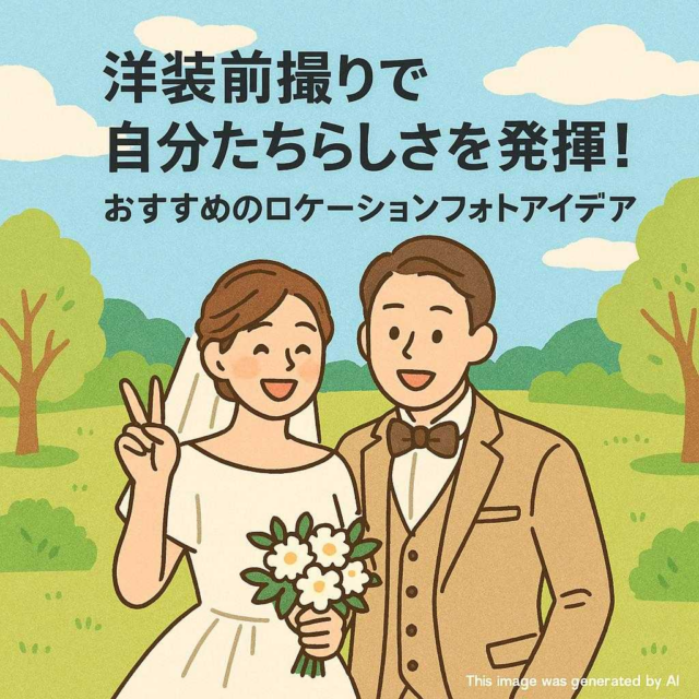 洋装前撮りで自分たちらしさを発揮！おすすめのロケーションフォトアイデア