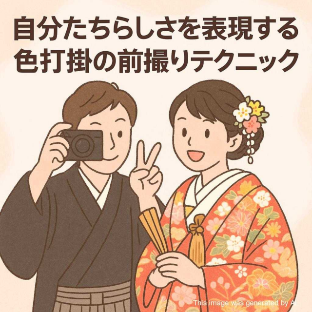 自分たちらしさを表現する色打掛の前撮りテクニック