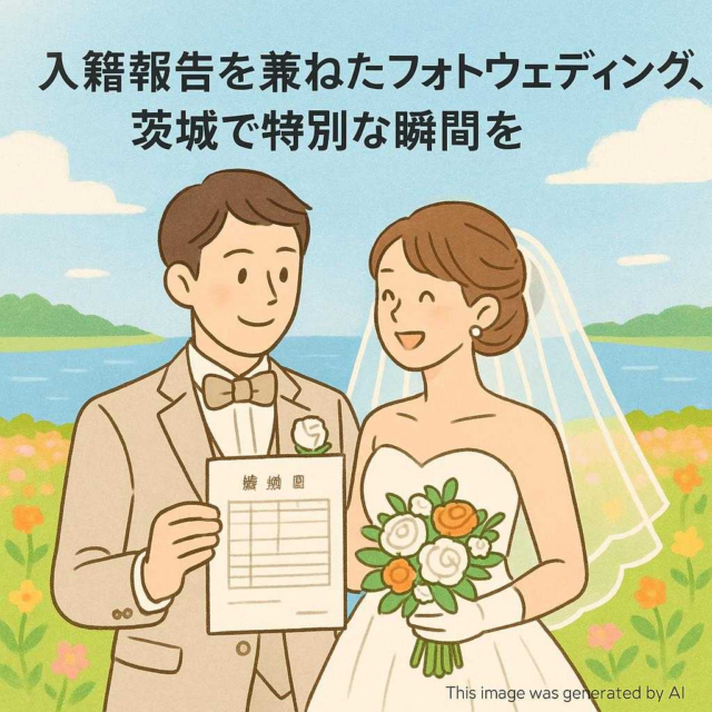 入籍報告を兼ねたフォトウェディング、茨城で特別な瞬間を