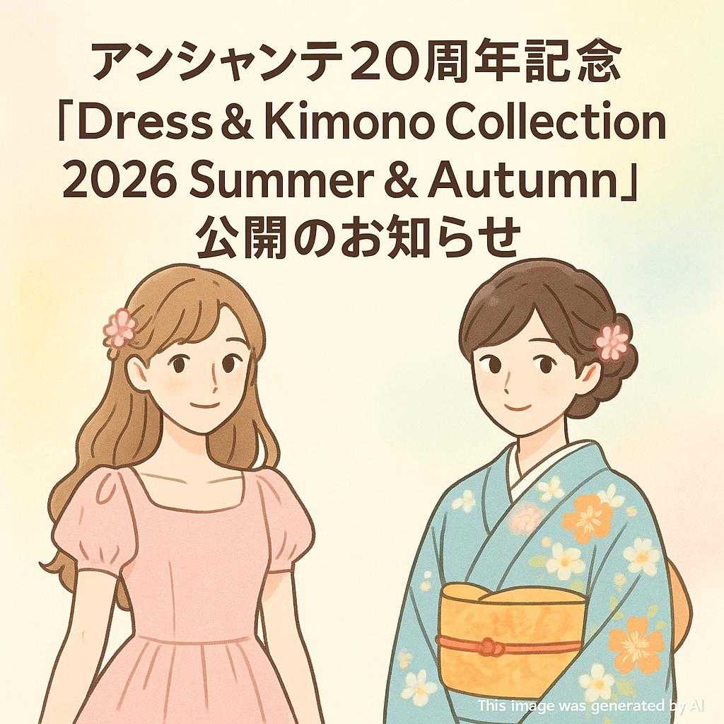 【アンシャンテ20周年記念「Dress & Kimono Collection 2026 Summer & Autumn」公開のお知らせ】