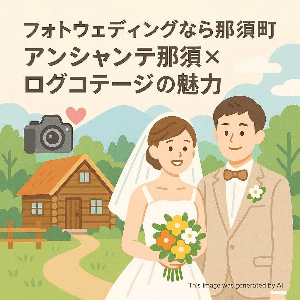フォトウェディングなら那須町アンシャンテ那須×ログコテージの魅力