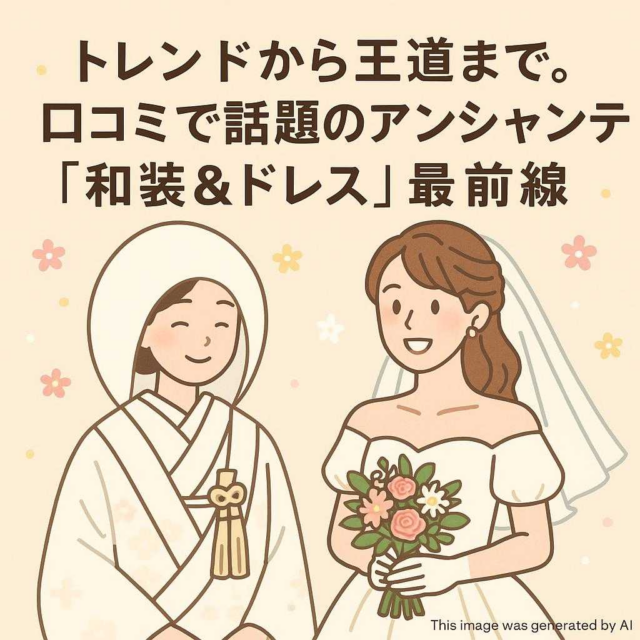 トレンドから王道まで。口コミで話題のアンシャンテ「和装＆ドレス」最前線