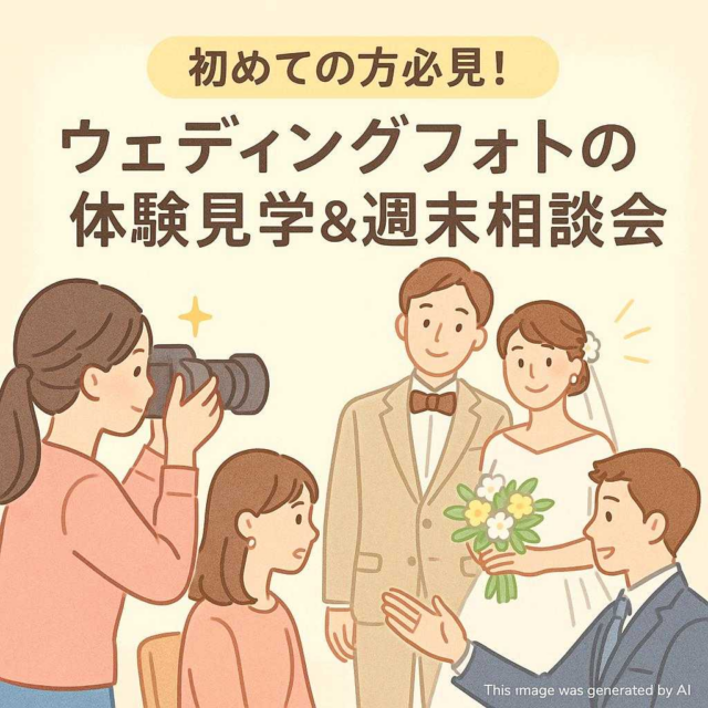 初めての方必見！ウェディングフォトの体験見学＆週末相談会