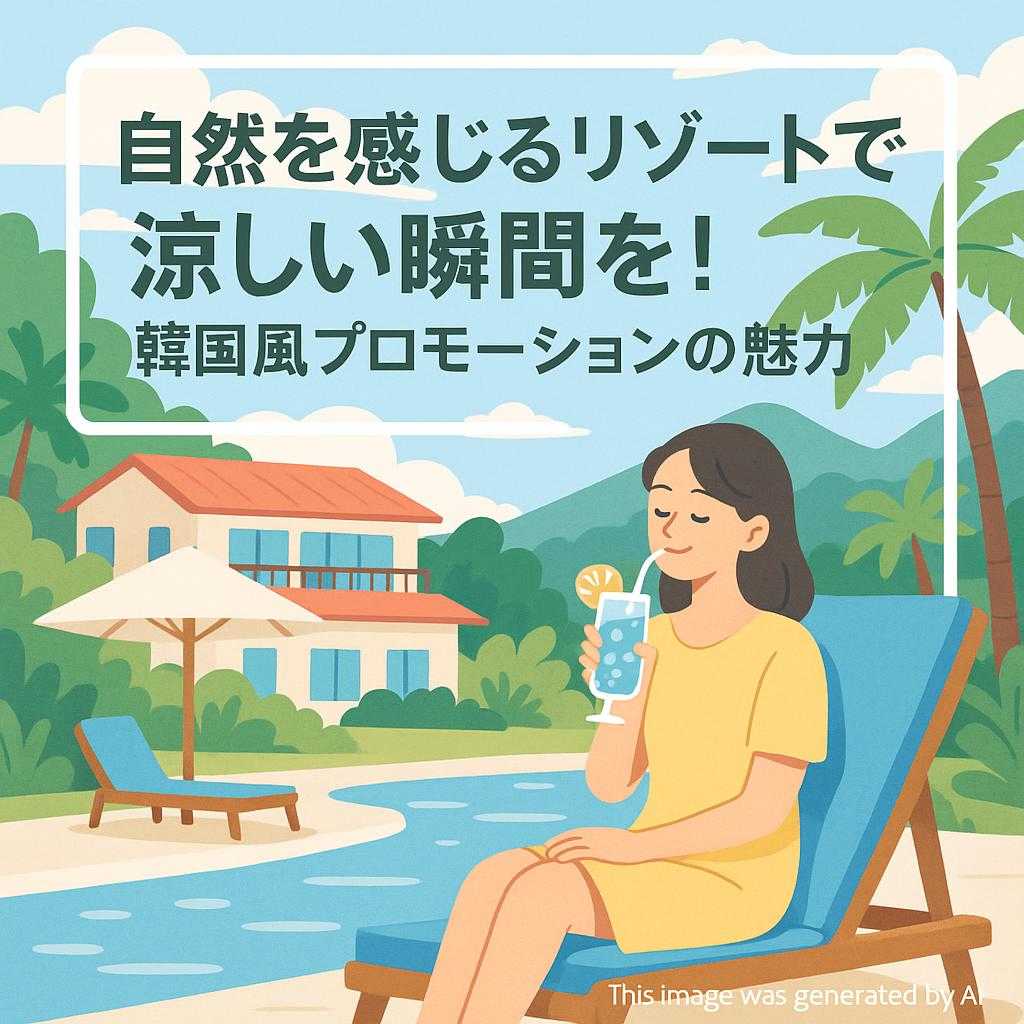 自然を感じるリゾートで涼しい瞬間を！韓国風プロモーションの魅力