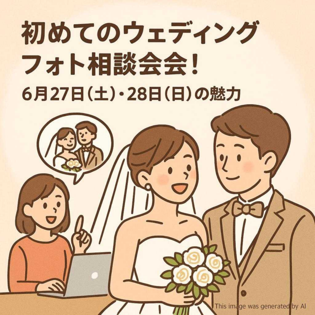 初めてのウェディングフォト相談会！6月27日（土）・28日（日）の魅力