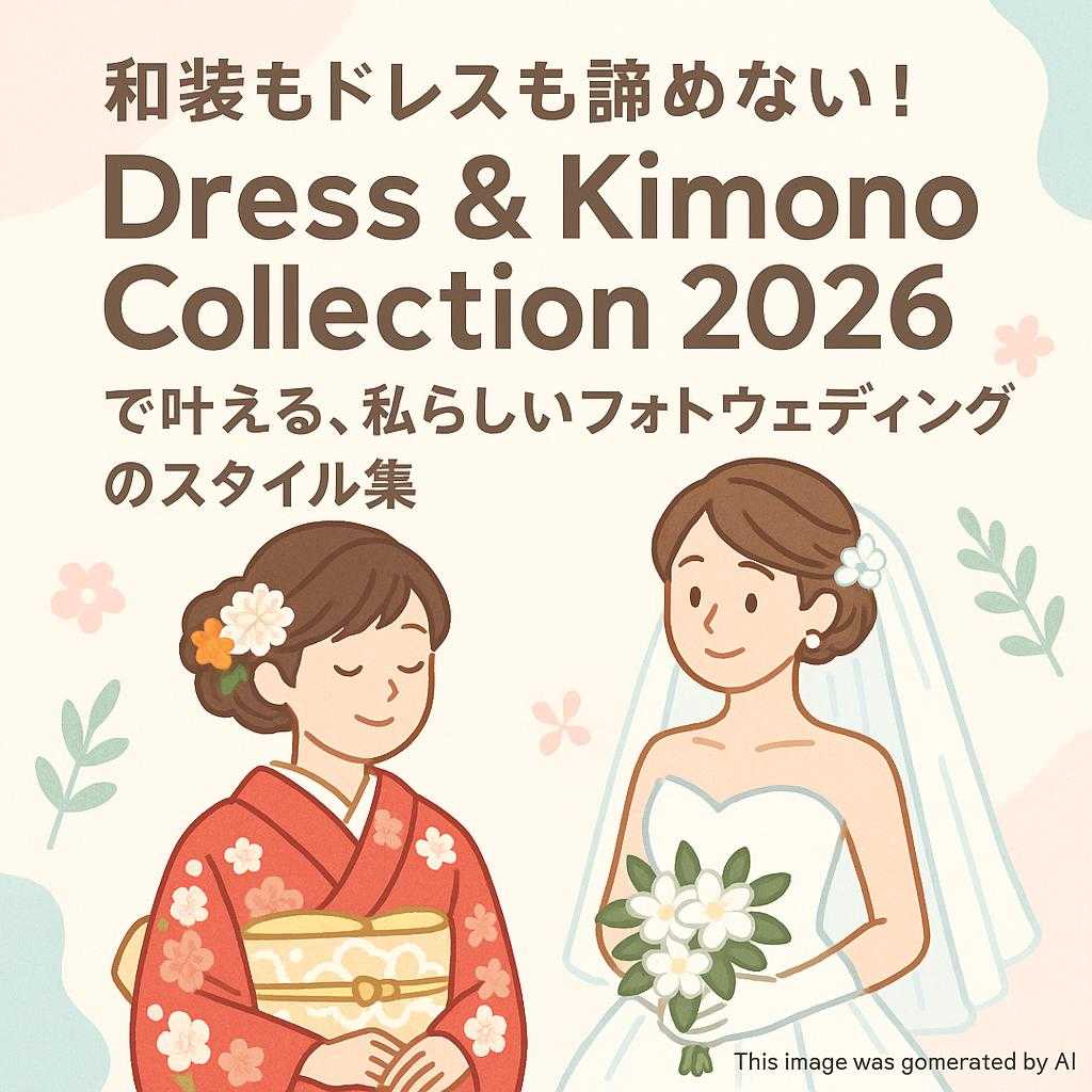 和装もドレスも諦めない！『Dress & Kimono Collection 2026』で叶える、私らしいフォトウェディングのスタイル集