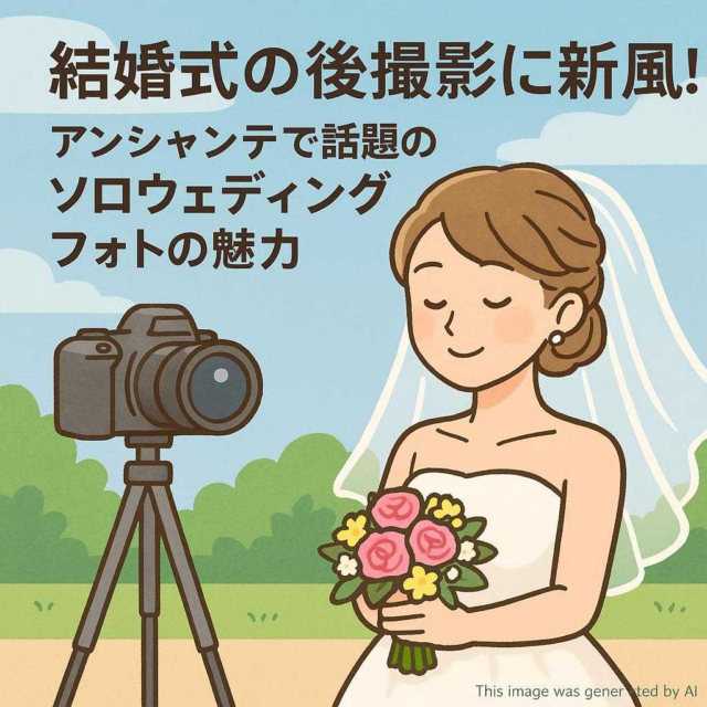 結婚式の後撮影に新風！アンシャンテで話題のソロウェディングフォトの魅力