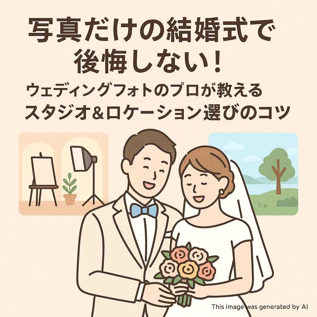 写真だけの結婚式で後悔しない！ウェディングフォトのプロが教えるスタジオ＆ロケーション選びのコツ