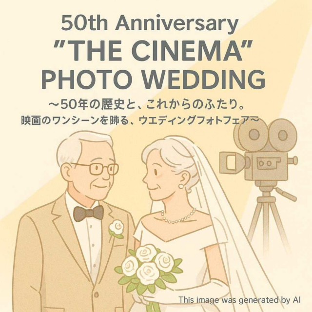 50th Anniversary “THE CINEMA” PHOTO WEDDING 〜50年の歴史と、これからのふたり。映画のワンシーンを飾る、ウエディングフォトフェア〜