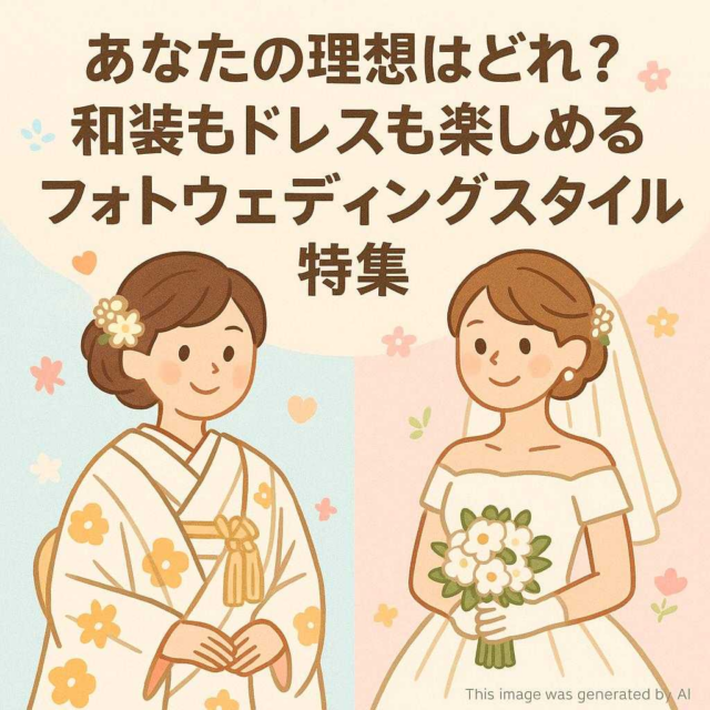 あなたの理想はどれ？和装もドレスも楽しめるフォトウェディングスタイル特集