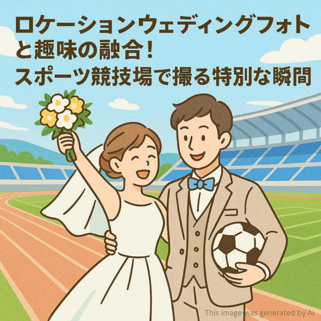 ロケーションウェディングフォトと趣味の融合！スポーツ競技場で撮る特別な瞬間