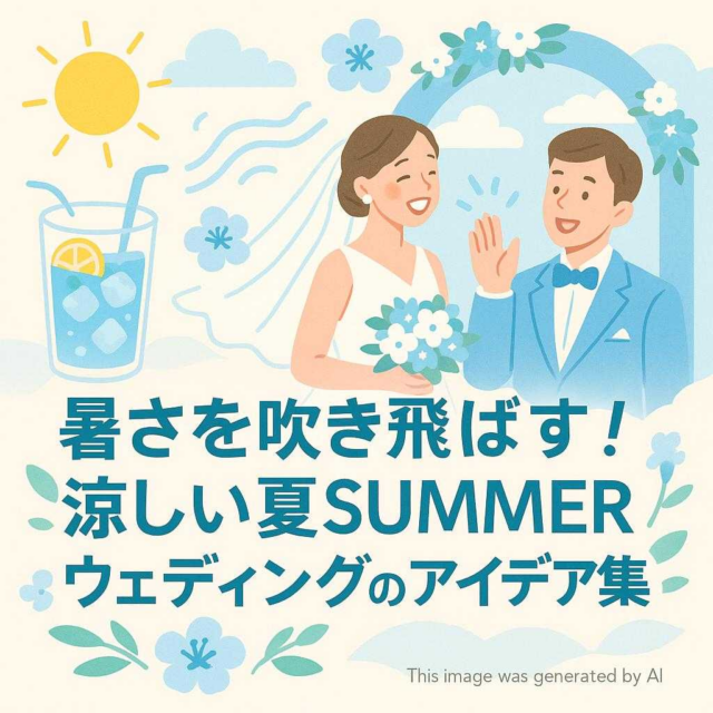 暑さを吹き飛ばす！涼しい夏SUMMERウェディングのアイデア集