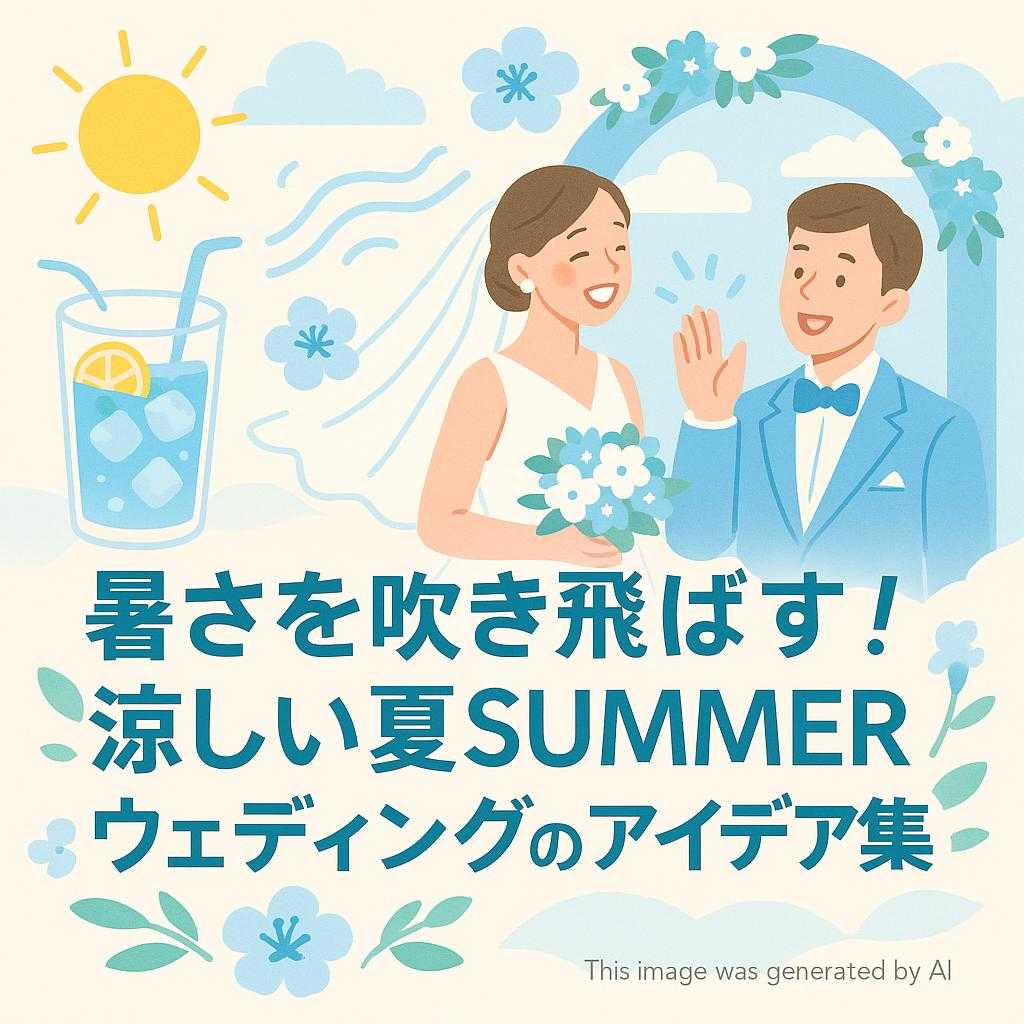 暑さを吹き飛ばす！涼しい夏SUMMERウェディングのアイデア集