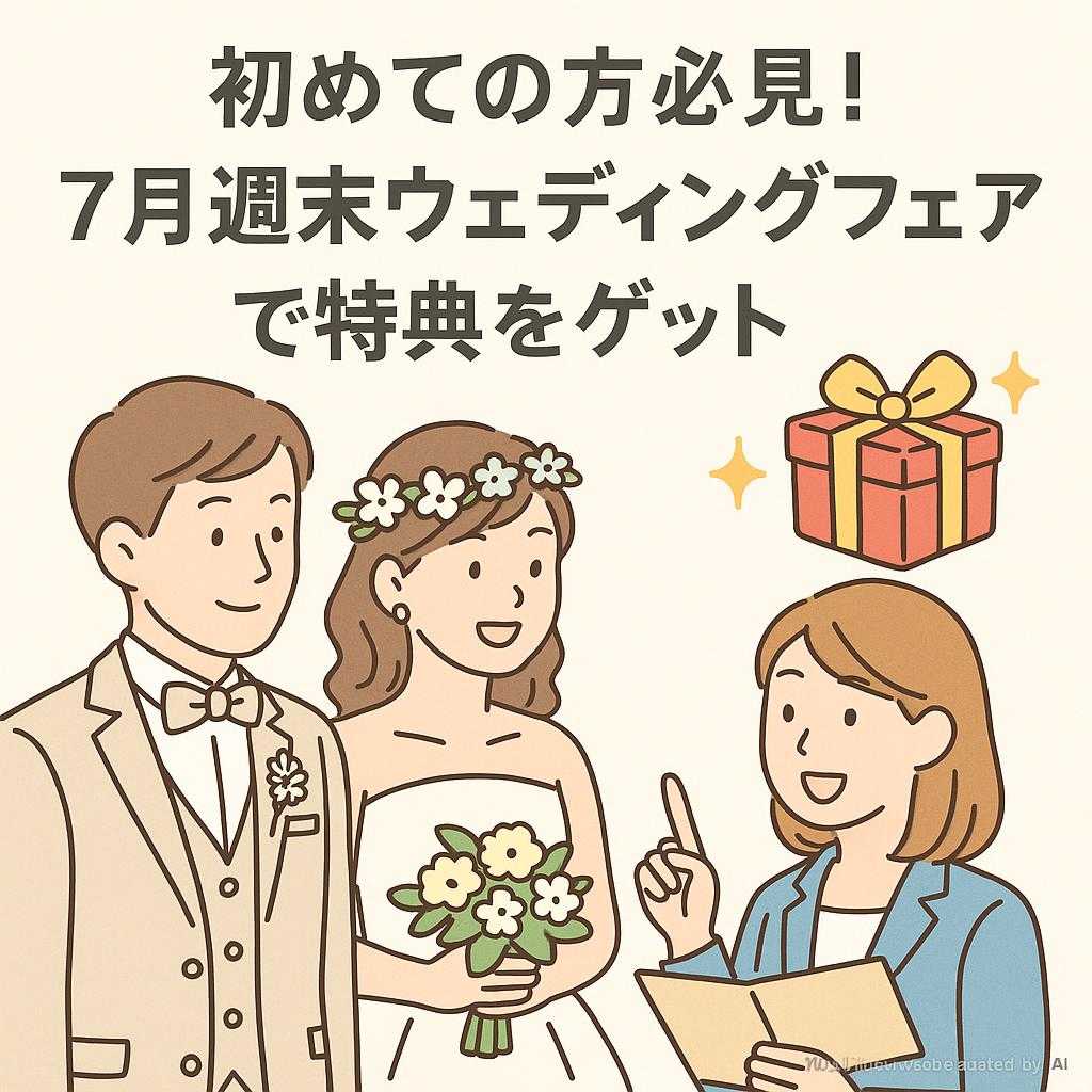 初めての方必見！7月週末ウェディングフェアで特典をゲット