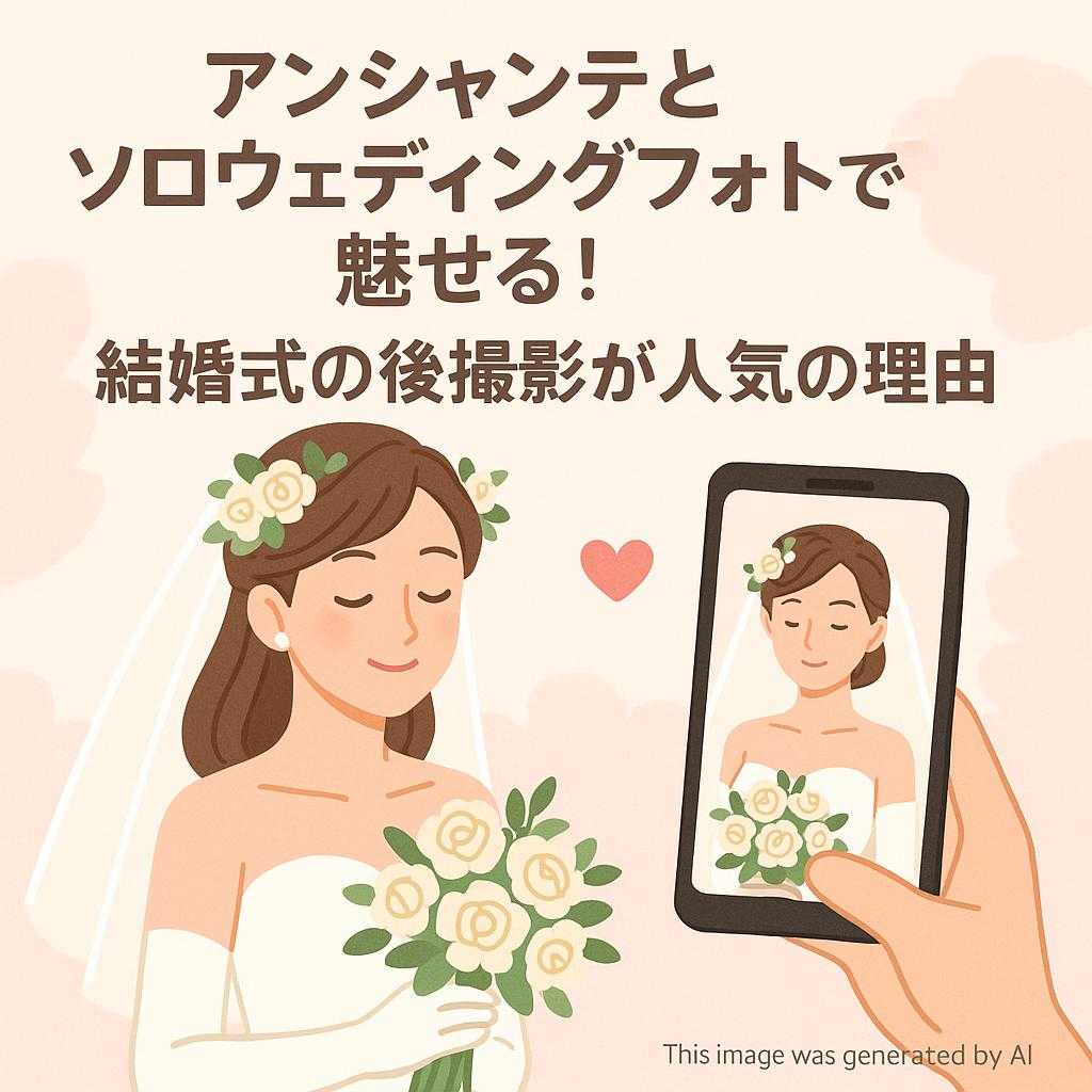 アンシャンテとソロウェディングフォトで魅せる！結婚式の後撮影が人気の理由
