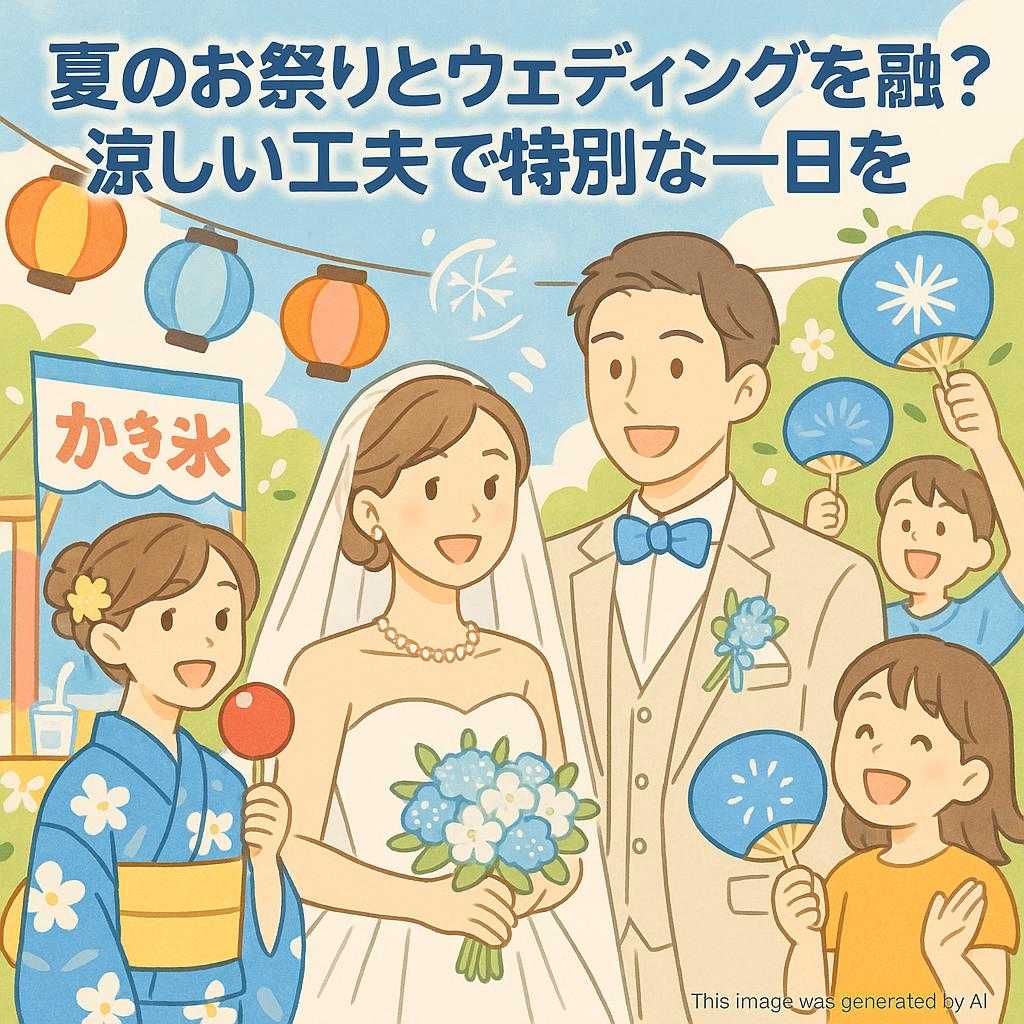 夏のお祭りとウェディングを融合？涼しい工夫で特別な一日を