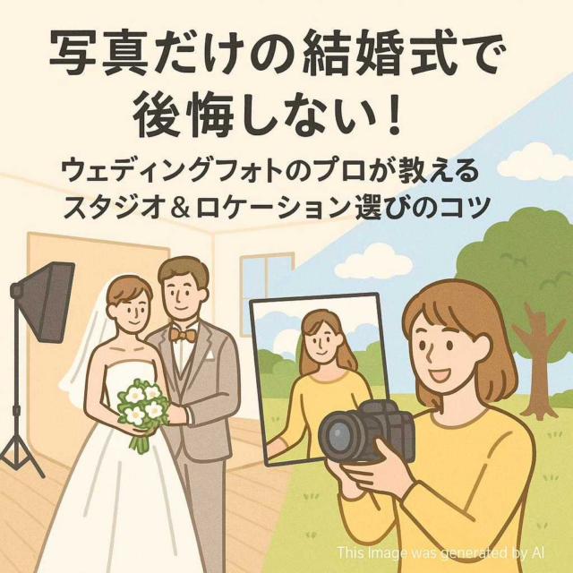 写真だけの結婚式で後悔しない！ウェディングフォトのプロが教えるスタジオ＆ロケーション選びのコツ