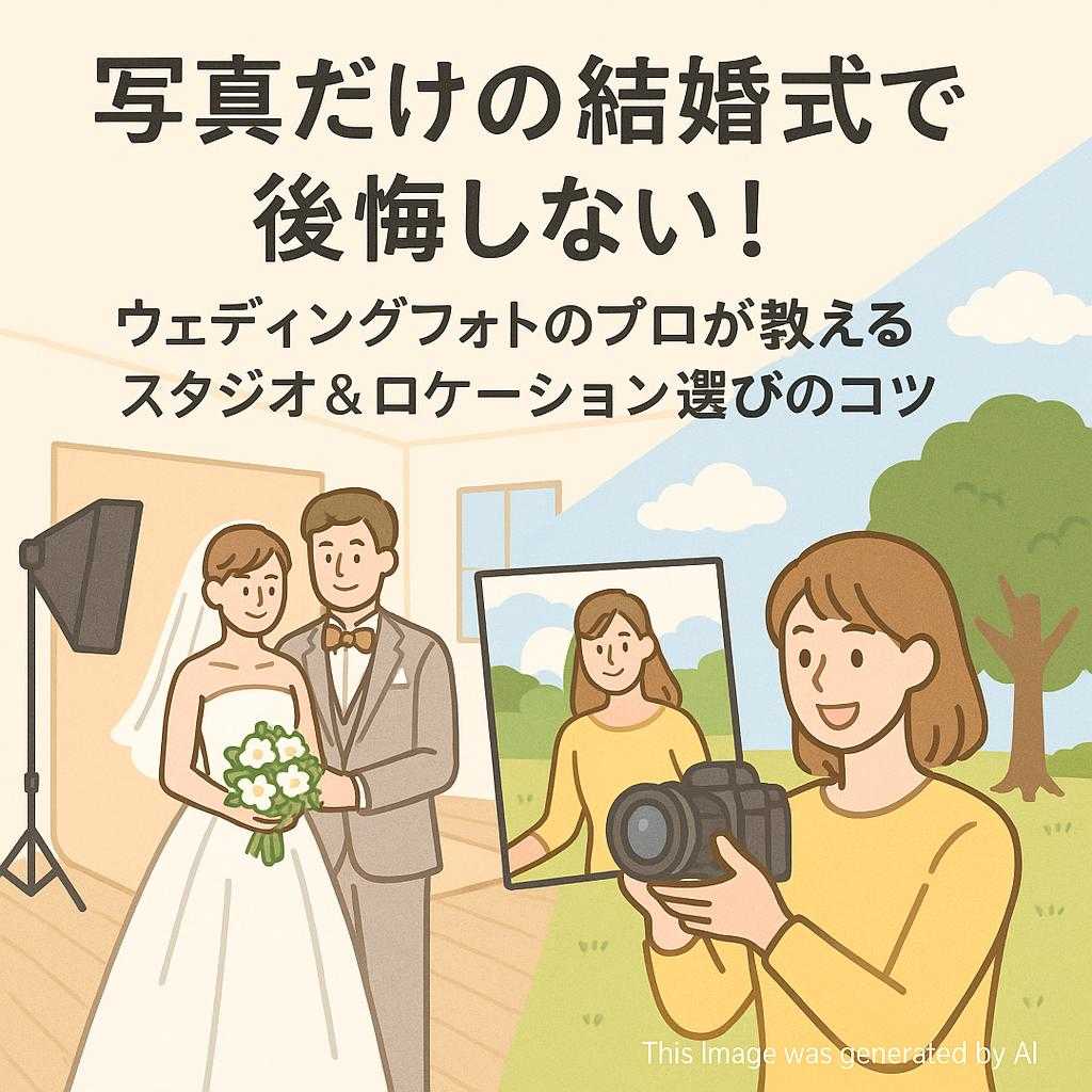 写真だけの結婚式で後悔しない！ウェディングフォトのプロが教えるスタジオ＆ロケーション選びのコツ