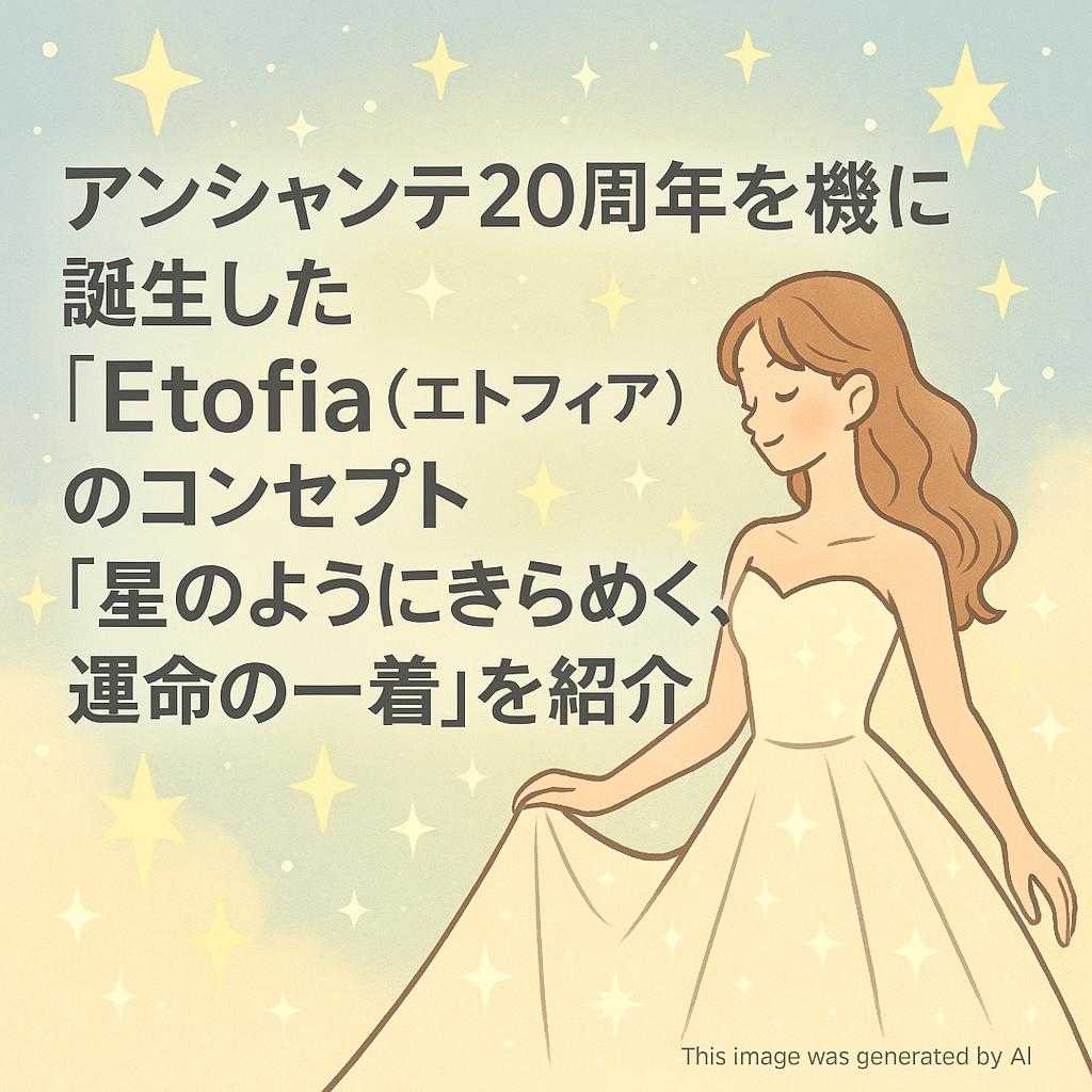 アンシャンテ20周年を機に誕生した「Etofia（エトフィア）」のコンセプト「星のようにきらめく、運命の一着」を紹介