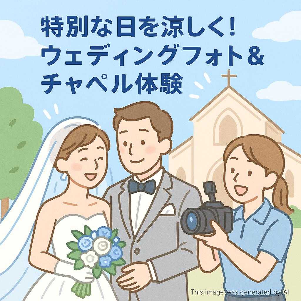 特別な日を涼しく！ウェディングフォト＆チャペル体験