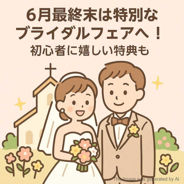 6月最終末は特別なブライダルフェアへ！初心者に嬉しい特典も