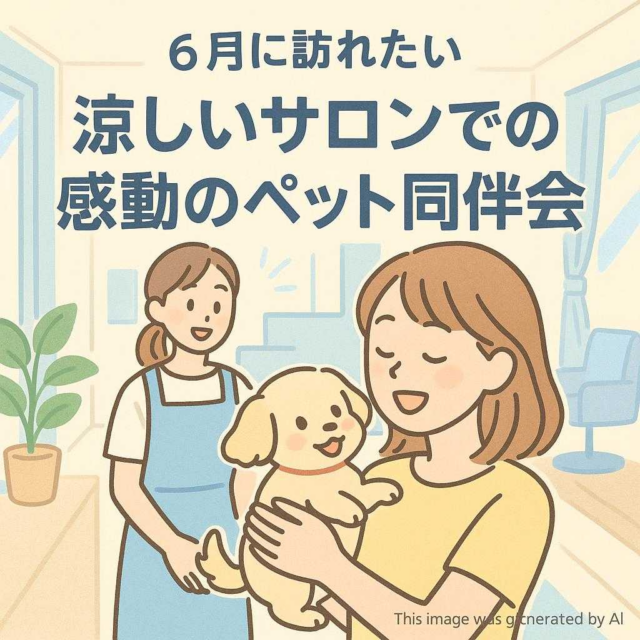 6月に訪れたい 涼しいサロンでの感動のペット同伴会