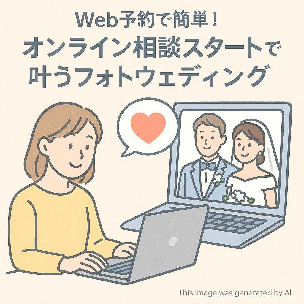 Web予約で簡単!オンライン相談スタートで叶うフォトウェディング