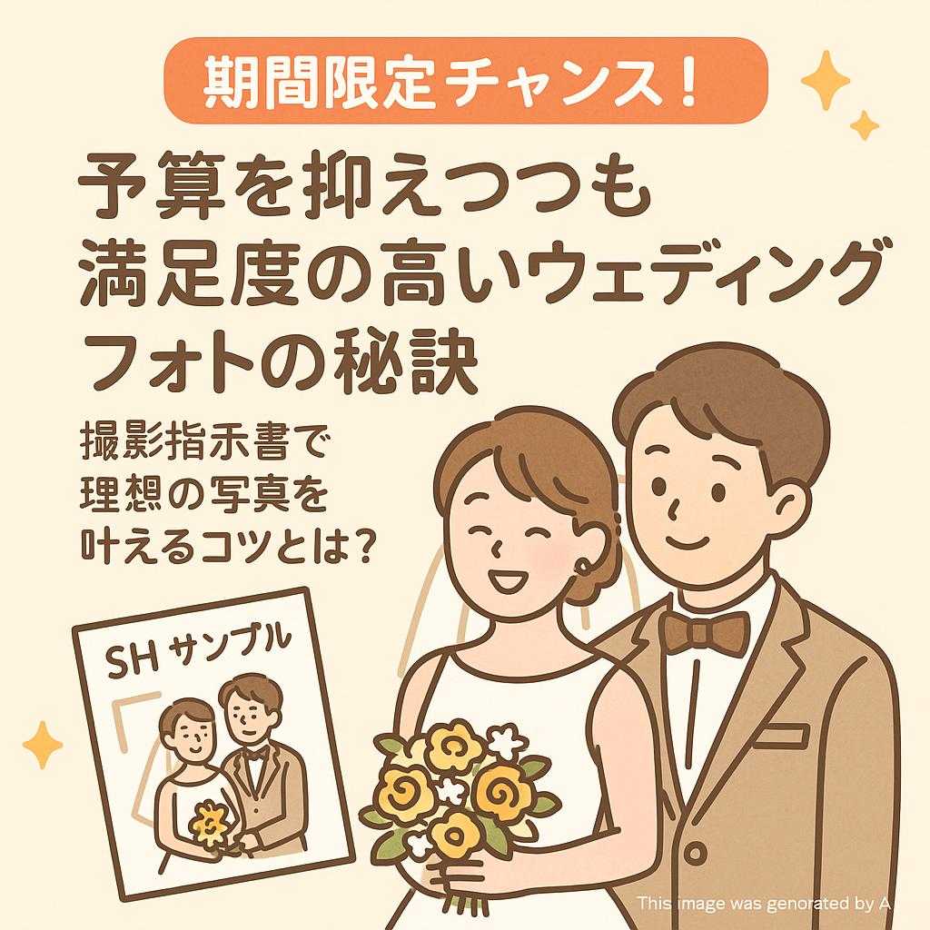 期間限定チャンス！予算を抑えつつも満足度の高いウェディングフォトの秘訣 撮影指示書で理想の写真を叶えるコツとは？